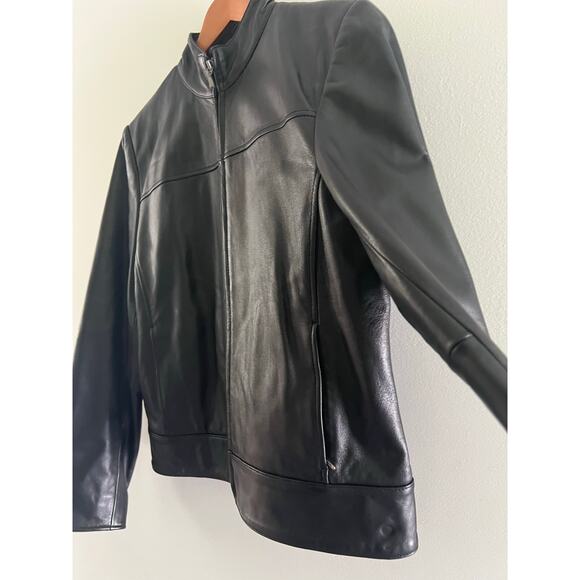 Valerie Stevens 2 Piece Lambskin Leather Suit Zip Up Jacket & Pants 6 Medium JL - Picture 4 of 12